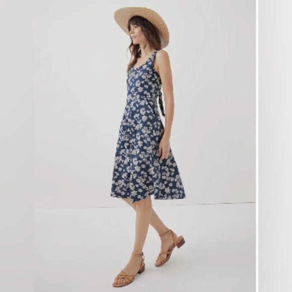 Pact Floral Blue Dress - Picture 2 of 14